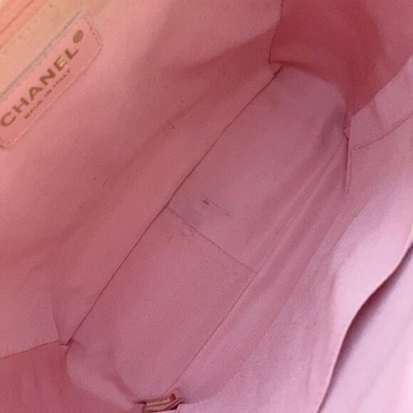 Authentic CHANEL CC Caviar Quilted Petite Shopping Tote PST Pink Leather Purse - Picture 9 of 12